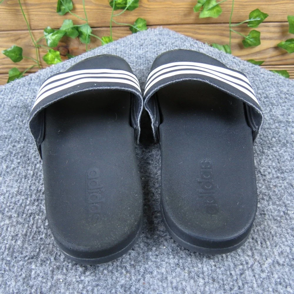 Adidas Adilette Slides Men's 6 Black‎ White Sport Comfort Slip-On Sandals